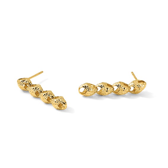 Leslie's 14K Diamond-cut Fancy Link Drop Post Earrings