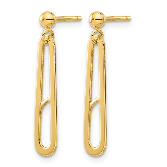 Leslie's 14K Polished Paperclip Dangle Earrings