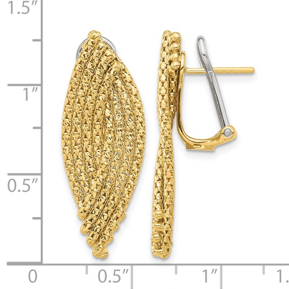 Leslie's 14K Woven Omega Back Drop Earrings