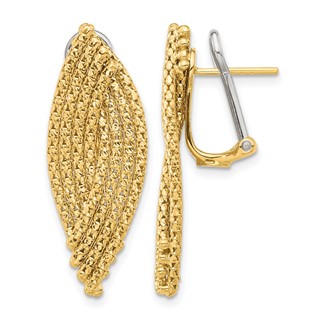 Leslie's 14K Woven Omega Back Drop Earrings