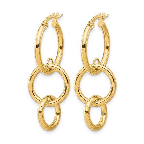 Leslie's 14K Polished Double Round Hoop Earrings