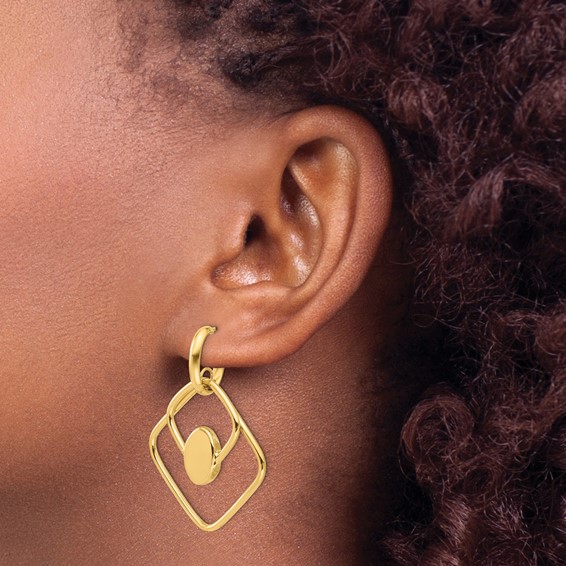 Leslie's 14K Polished Dangle Post Earrings