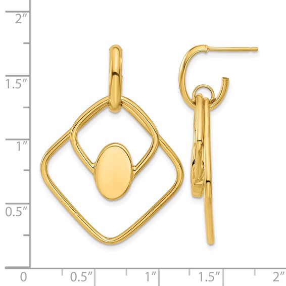 Leslie's 14K Polished Dangle Post Earrings