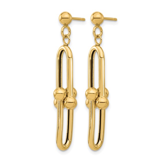 Leslie's 14K Polished Fancy Link Dangle Earrings