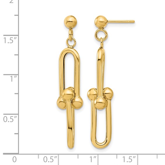Leslie's 14K Polished Fancy Link Dangle Earrings