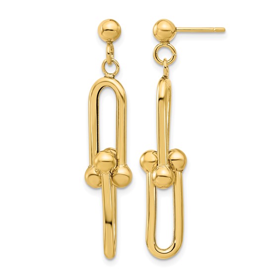Leslie's 14K Polished Fancy Link Dangle Earrings