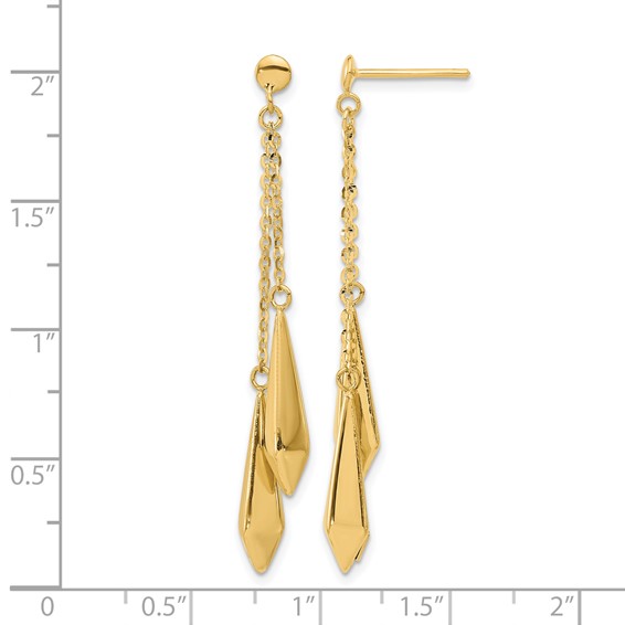Leslie's 14K Polished Post Dangle Earrings