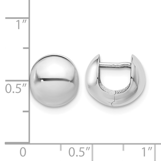 Leslie's Gold Polished Round Hinged Hoop Earrings