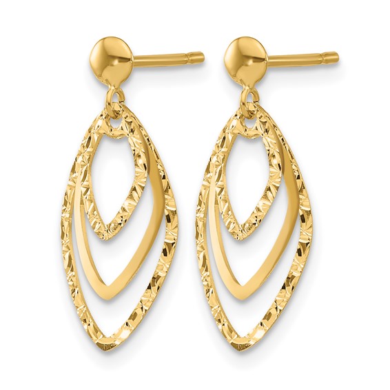 Leslie's 14K Polished Post Dangle Earrings