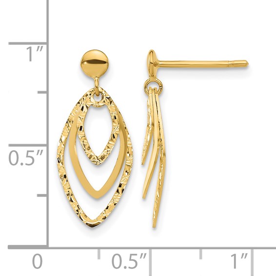 Leslie's 14K Polished Post Dangle Earrings