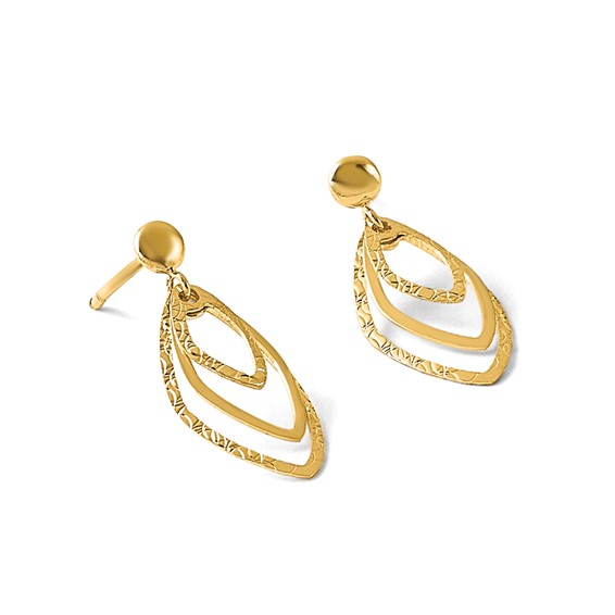 Leslie's 14K Polished Post Dangle Earrings