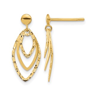 Leslie's 14K Polished Post Dangle Earrings