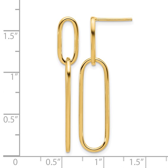 Leslie's 14k Polished Post Drop Earrings