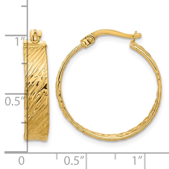 Leslie's old Diamond-cut Hoop Earrings