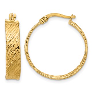 Leslie's old Diamond-cut Hoop Earrings