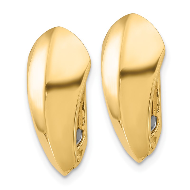 14K Polished Omega Back Earrings