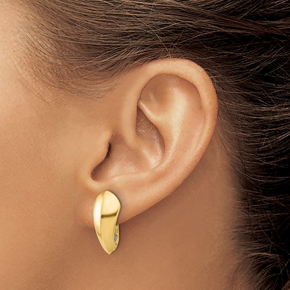 Leslie's 14K Polished Omega Back Earrings