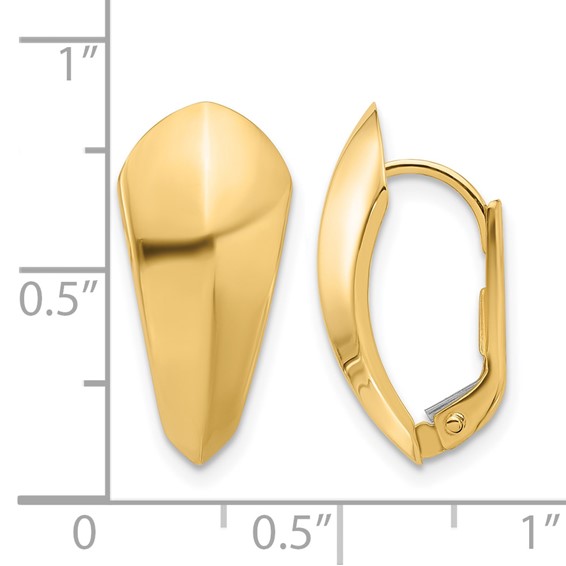 Leslie's 14K Polished Omega Back Earrings