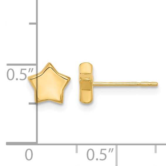 Leslie's 14K Polished Stars Post Earrings