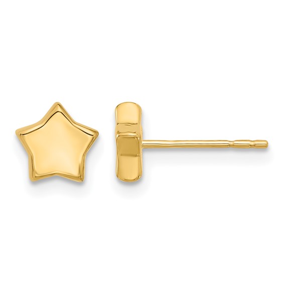 Leslie's 14K Polished Stars Post Earrings