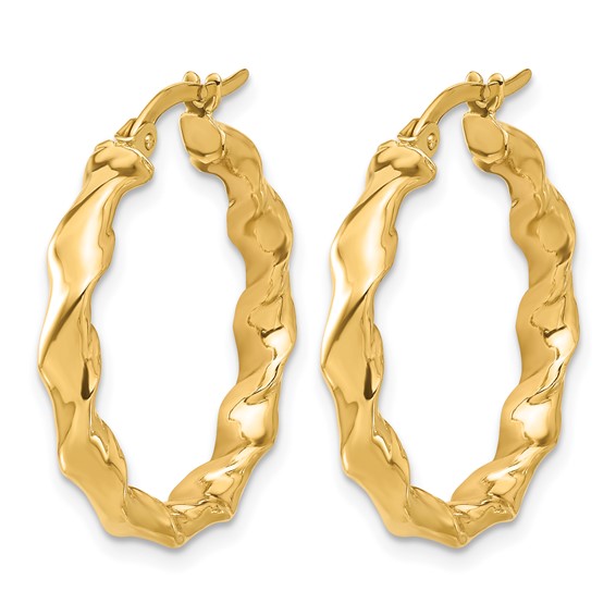 Leslie's 14K Polished Twisted Hoop Earrings