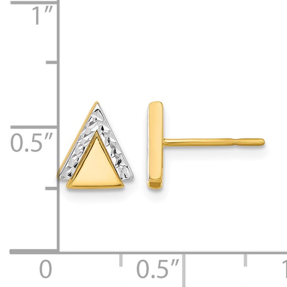 Leslie's Gold Polished and Diamond-cut Earrings