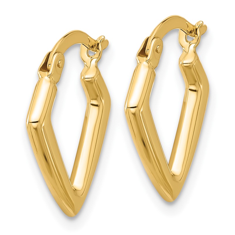 14K Polished Fancy Hoop Earrings