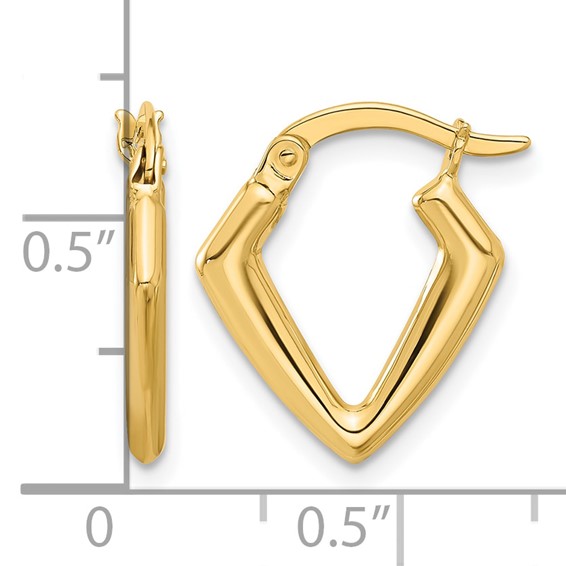 Leslie's 14K Polished Fancy Hoop Earrings