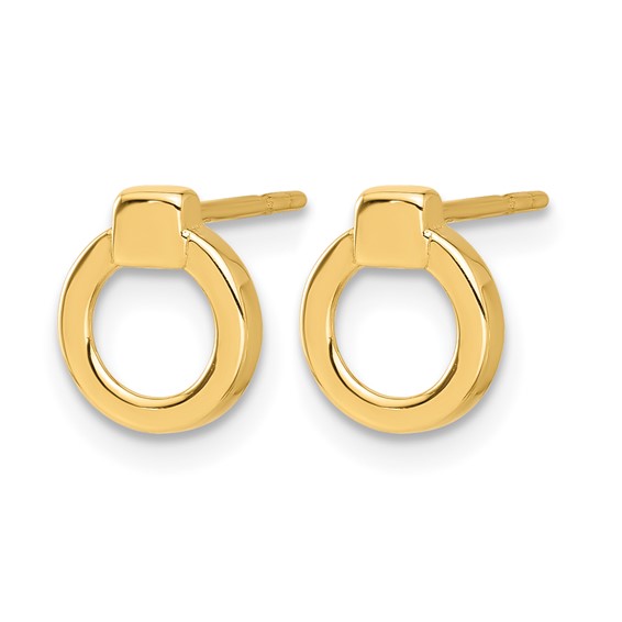 Leslie's 14K Polished Circle Post Earrings