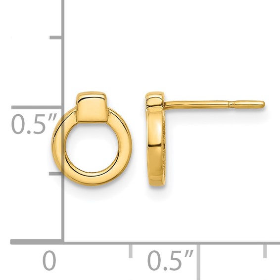 Leslie's 14K Polished Circle Post Earrings