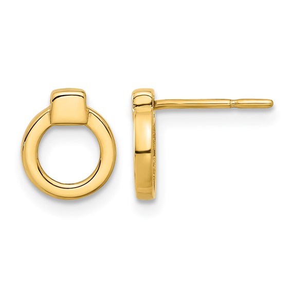 Leslie's 14K Polished Circle Post Earrings