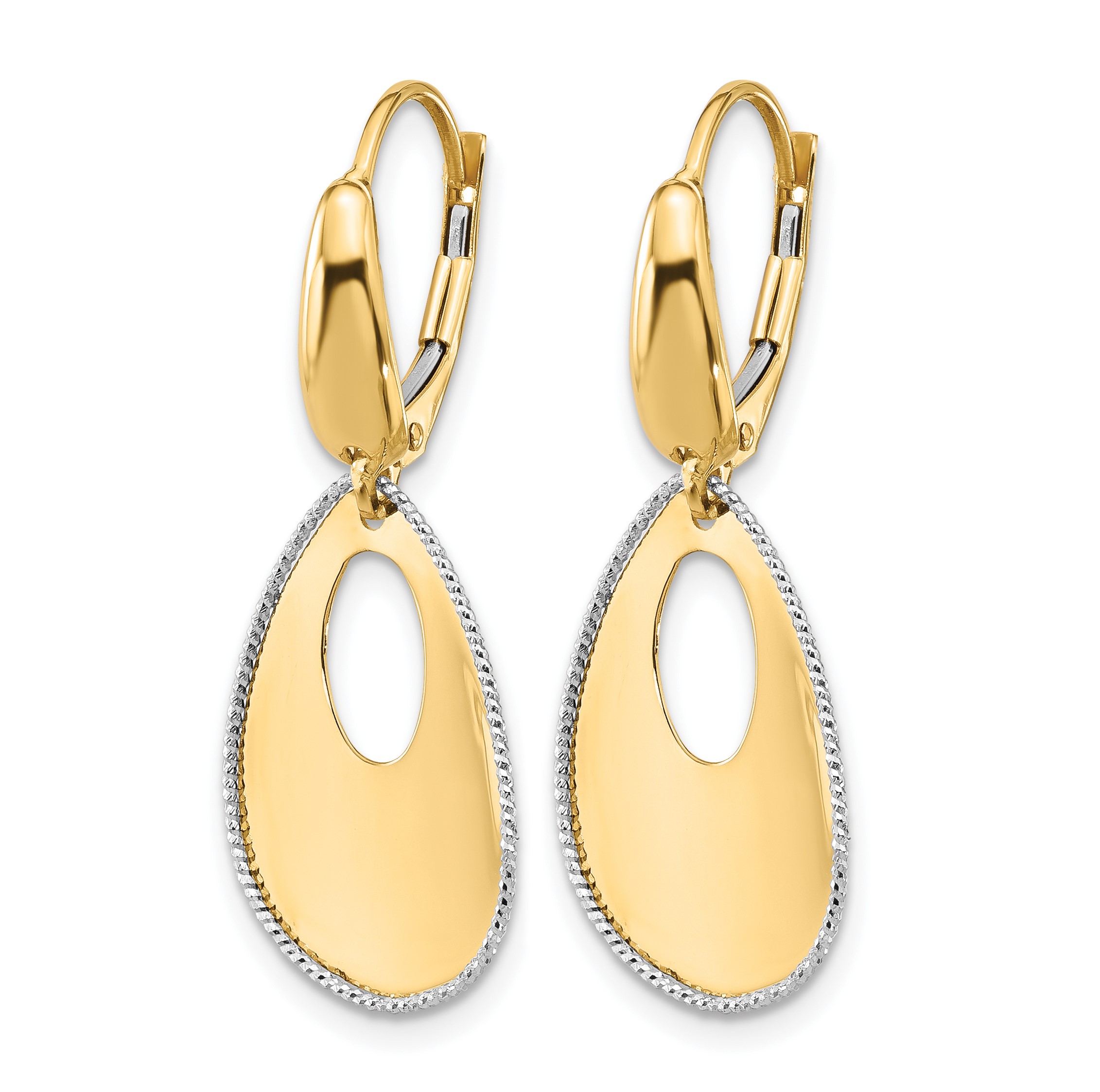 Two-Toned Teardrop Earrings