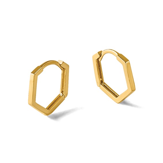 Leslie's Gold Polished Hinged Hoop Earrings