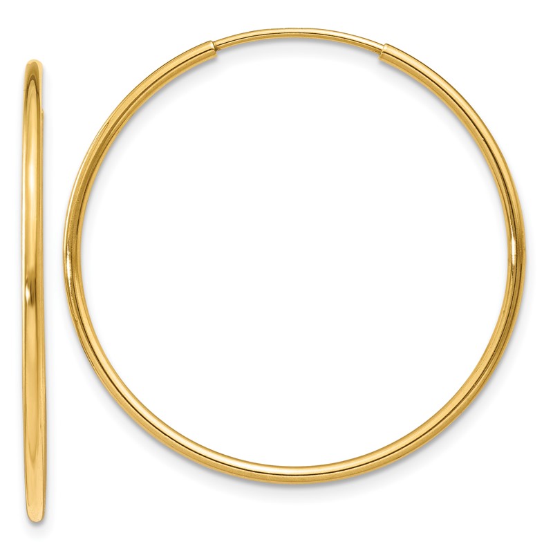 14k 1.00mm Endless Hoop Earring