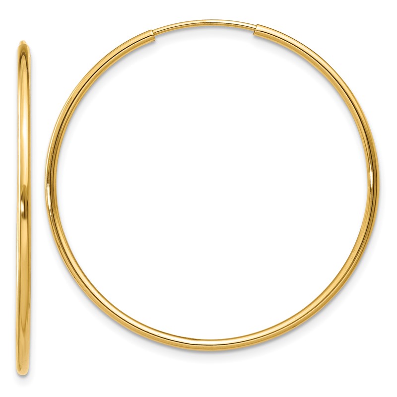 14k 1.00mm Endless Hoop Earring