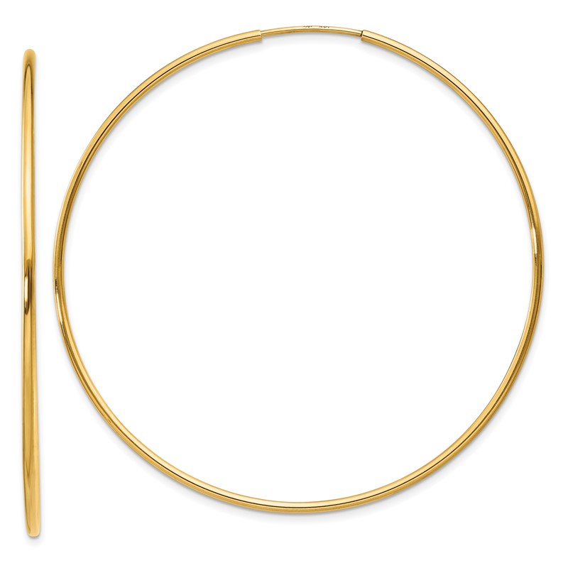 14k 1.00mm Endless Hoop Earring