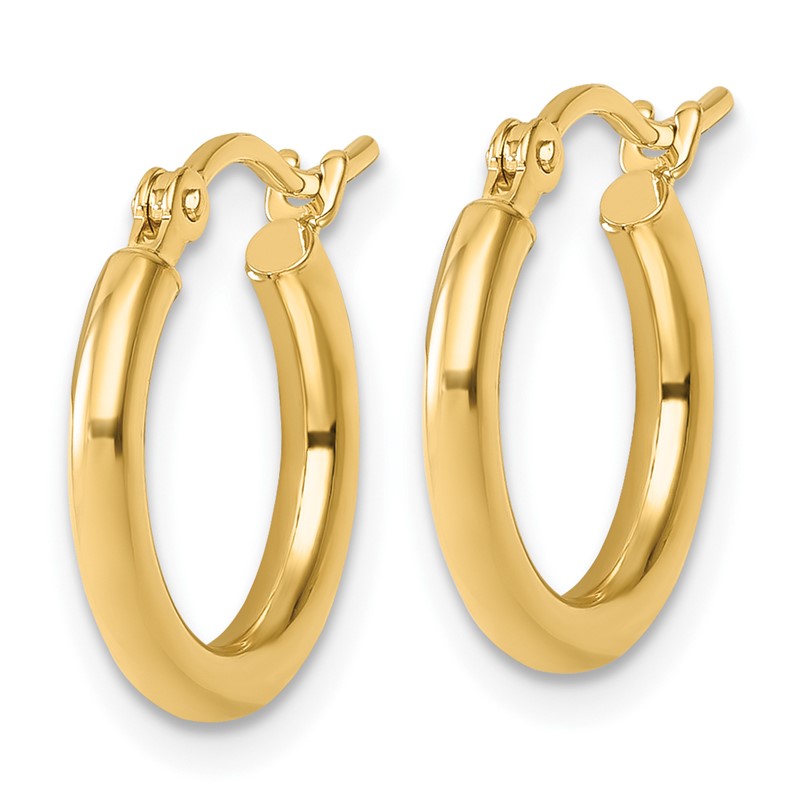 14k Polished 2x15mm Polished Hoop Earrings