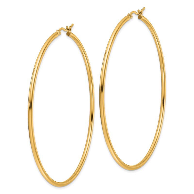 14k Polished 2x65mm Polished Hoop Earrings