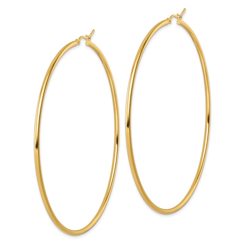 14k Polished 2x75mm Polished Hoop Earrings