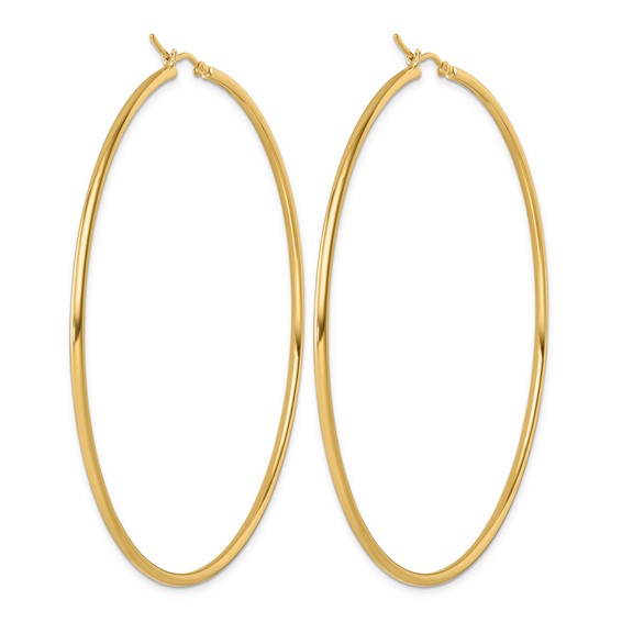 Leslie's 14k Polished 2x75mm Polished Hoop Earrings