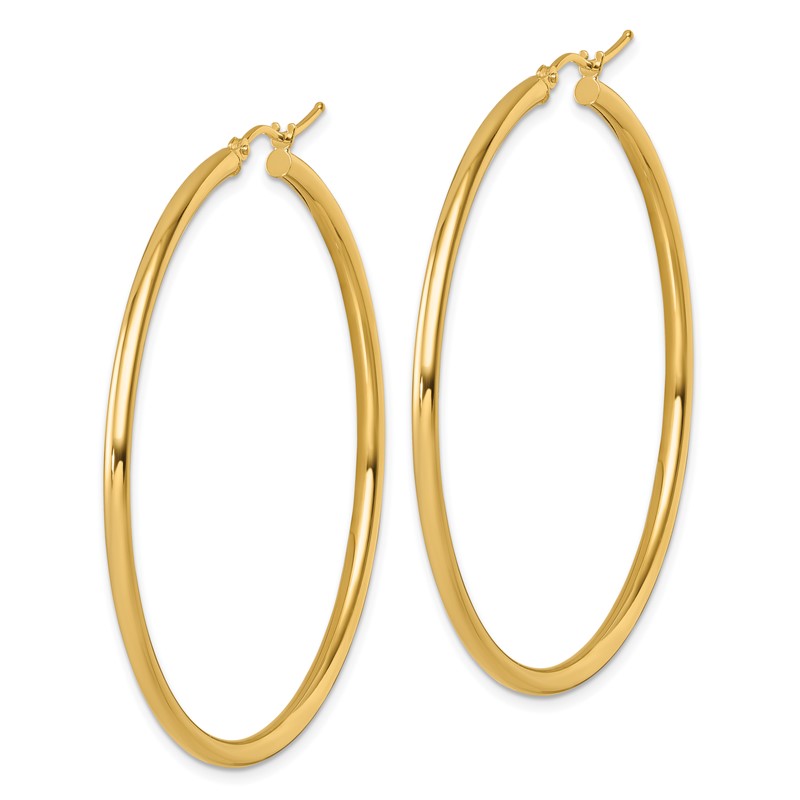 14k Polished 2.5mm Polished Hoop Earrings