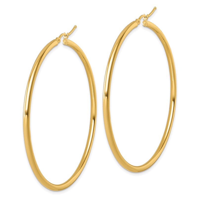 14k Polished 2.5mm Polished Hoop Earrings