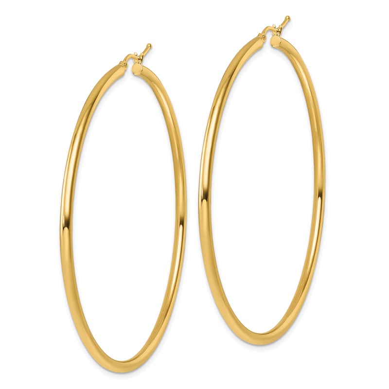14k Polished 2.5mm Polished Hoop Earrings