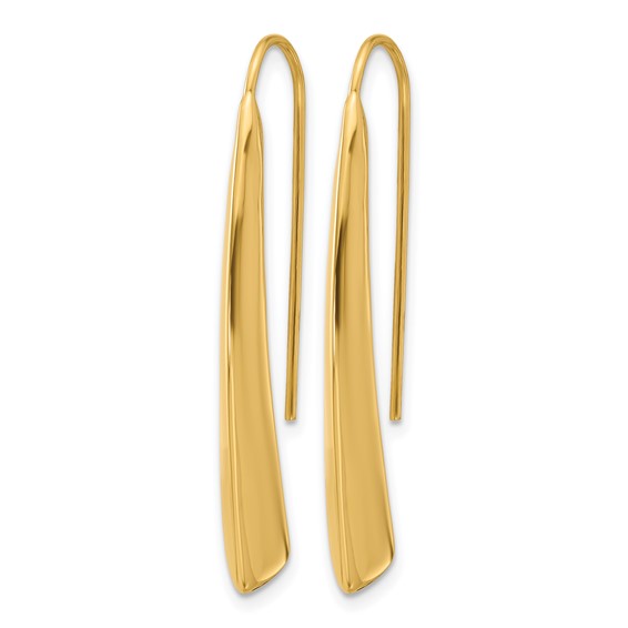 Leslie's 14K Polished Drop Bar Threader Earrings
