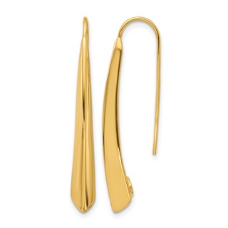 Leslie's 14K Polished Drop Bar Threader Earrings