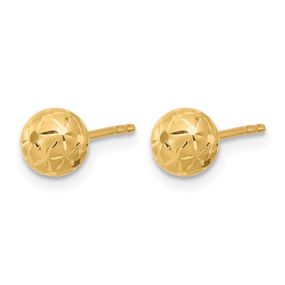 Leslie's Gold Satin and Diamond-cut Post Earrings