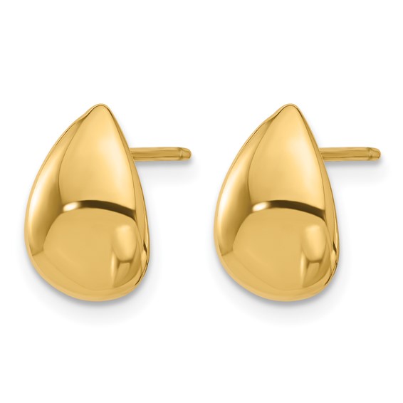 Leslie's 14K Polished Teardrop Post Earrings