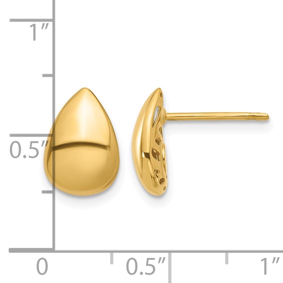 Leslie's 14K Polished Teardrop Post Earrings
