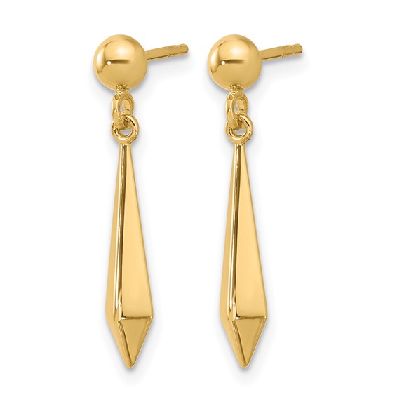 Leslie's Gold Polished Dangle Earrings