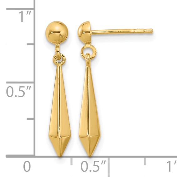 Leslie's Gold Polished Dangle Earrings